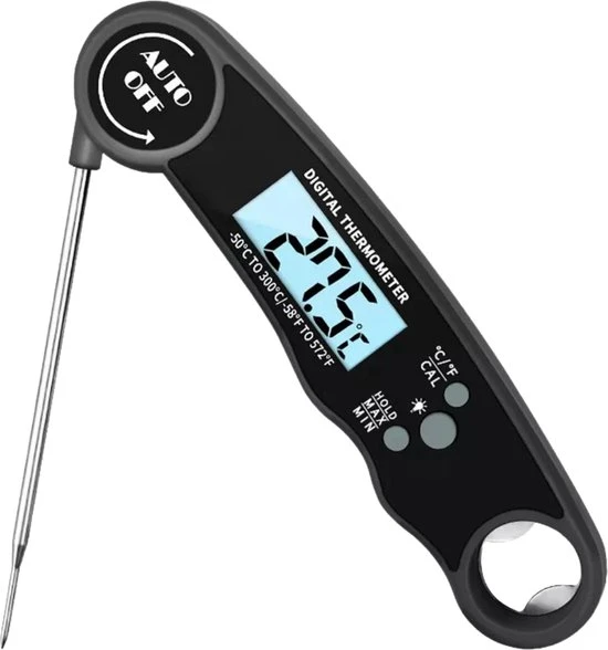 AdroitGoods Kookthermometer Digitaal - Vleesthermometer - Zwart - Waterdicht- Bbq 3 AdroitGoods Kookthermometer Digitaal - Vleesthermometer - Zwart - Waterdicht- Bbq