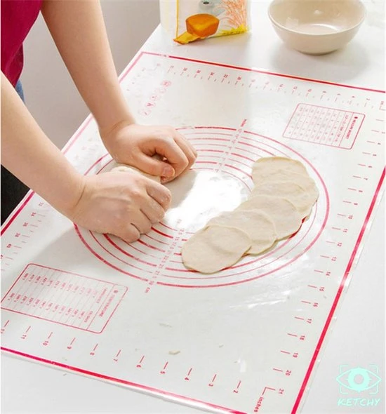 Ketchy - Deegmat - Bakmat - Ovenmat - Deegmat 60x40 Cm - Bakken - Koken - BPA Vrij - Herbruikbaar - 1 Stuk 3 Ketchy - Deegmat - Bakmat - Ovenmat - Deegmat 60x40 Cm - Bakken - Koken - BPA Vrij - Herbruikbaar - 1 Stuk