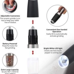 Merkloos BOTC Elektrische Pepermolen En Zoutmolen - Pepermolen - Zoutmolen - 2 Stuks-zwart 12 Merkloos BOTC Elektrische Pepermolen En Zoutmolen - Pepermolen - Zoutmolen - 2 Stuks-zwart -Tefal Shop 550x591 2