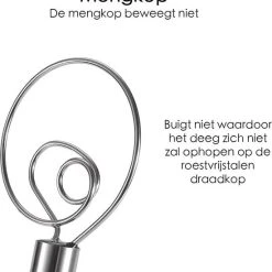 Flokoo Deense Deegklopper - Bakken - Mengen En Kloppen - Garde - RVS -Tefal Shop 550x598 3