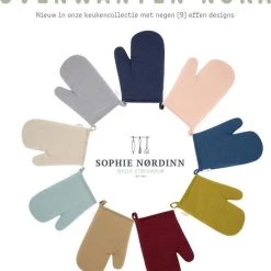 Sophie Nørdinn Ovenwanten Van Sophie Nordinn® - Ovenhandschoenen Nora (Donkerblauw) - Ovenwanten 2 Stuks - Ovenwant Katoen -Tefal Shop 550x610 4