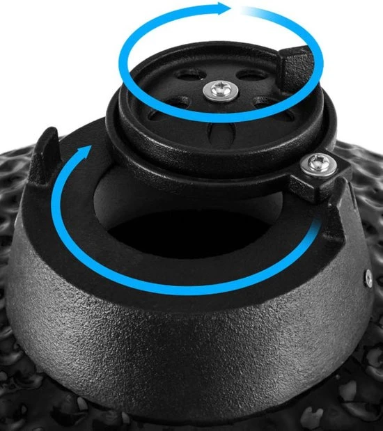 Patton Kamado Grill 13" - Keramisch - Kookoppervlak Ø 28 - Mat Zwart 8 Patton Kamado Grill 13" - Keramisch - Kookoppervlak Ø 28 - Mat Zwart - Afbeelding 6