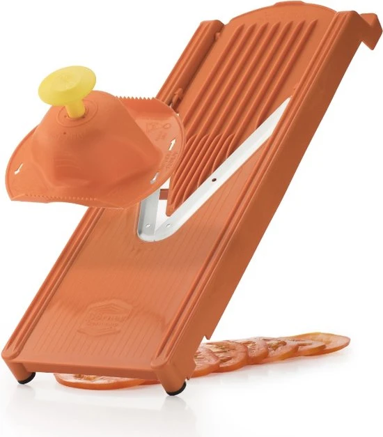 Börner Mandoline V3 Starter| 5-delige Set | 5 Snijdiktes | Geschikt Als Frietsnijder | BPA-vrij En Roestvrij | Oranje 7 Börner Mandoline V3 Starter| 5-delige Set | 5 Snijdiktes | Geschikt Als Frietsnijder | BPA-vrij En Roestvrij | Oranje - Afbeelding 5