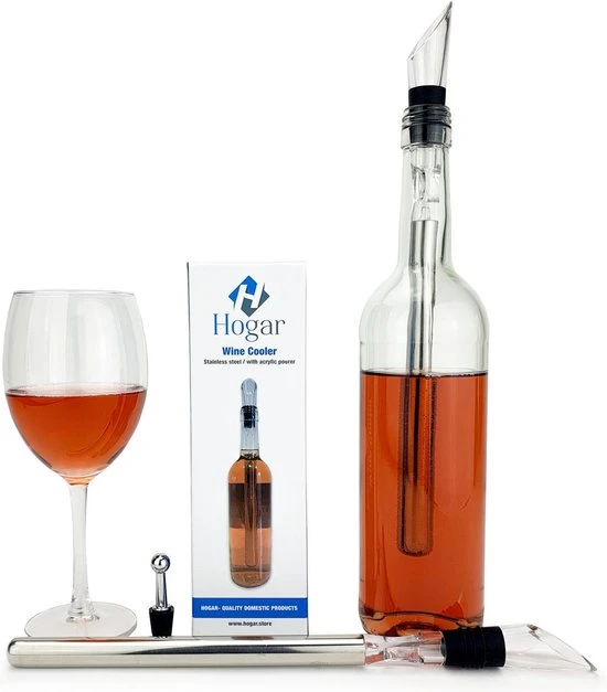 Luxe Wijnkoeler Stick - Wijnkoelstaaf - Wijnkoeler - Wine Chiller - Wijnkoelstick - Wijn Koeler Staaf - Koelstaaf Voor Wijn - Wijnkoeler RvS - Wijn Fles Koeler - Hogar® 3 Luxe Wijnkoeler Stick - Wijnkoelstaaf - Wijnkoeler - Wine Chiller - Wijnkoelstick - Wijn Koeler Staaf - Koelstaaf Voor Wijn - Wijnkoeler RvS - Wijn Fles Koeler - Hogar®