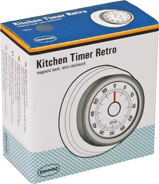 CABANAZ - Kookwekker, Metaal, Met Magneet, KITCHEN TIMER, Rood 8 CABANAZ - Kookwekker, Metaal, Met Magneet, KITCHEN TIMER, Rood - Afbeelding 6