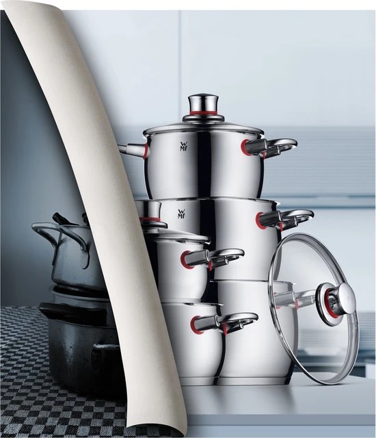 WMF Quality One Pannenset 5-delig - RVS 7 WMF Quality One Pannenset 5-delig - RVS - Afbeelding 5