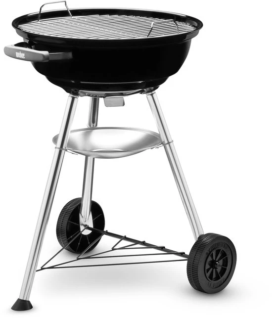 Weber Compact Kettle - Houtskoolbarbecue - 47cm - Zwart - Met 2kg Briketten 4 Weber Compact Kettle - Houtskoolbarbecue - 47cm - Zwart - Met 2kg Briketten - Afbeelding 2