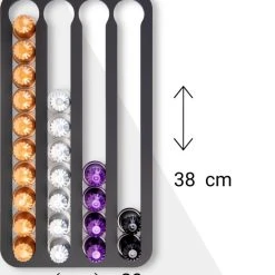 Jooba Capsulehouder Nespresso - Koffiecups Houder - Wandhouder - Mat Zwart- 40 Capsules - Cuphouder -Tefal Shop 550x645