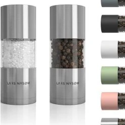 LARS NYSØM Zout- En Pepermolen Set 'Sjæl' Stainless Steel