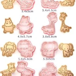 Lunchprikkers.nl Dierentuin Dieren Jungle Animals | Koekjes Uitstekers | Koekjesvorm | Uitstekers Fondant | Uitsteekvorm | Cookie Cutter