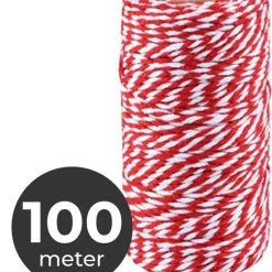 GrillX Slagerstouw 100 Meter - Keukentouw 2mm - Extra Sterk Rolladetouw - Bindtouw - BBQ Accesoires - Ook Te Gebruiken Als Kerstlint