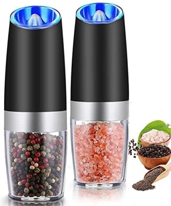 Merkloos BOTC Elektrische Pepermolen En Zoutmolen - Pepermolen - Zoutmolen - 2 Stuks-zwart 3 Merkloos BOTC Elektrische Pepermolen En Zoutmolen - Pepermolen - Zoutmolen - 2 Stuks-zwart