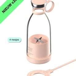 Merkloos Oplaadbare Blender - Blender To Go - Draagbare Blender - Shakebeker Met Mixer - Shaker - Shake Beker - Shakes - Mini Blender - Smootie Maker - Smoothie Mixer - Portable - Draadloos