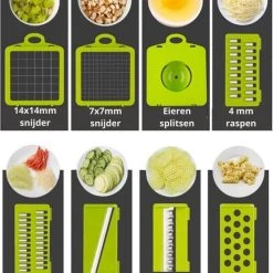Merkloos Groentesnijder - Groentehakker - Multifunctioneel - Snijmachine Groenten En Fruit - Handmatig - Mandoline - Uiensnijder - Keukensnijder - Fruitsnijder -Tefal Shop 550x668 2