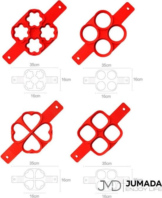 Merkloos Jumada's Bakvorm Voor In De Koekenpan - Bakvorm Flipper - Pannenkoek Vorm - Ei Of Poffertjes - Siliconen - Grote Rondjes Vorm 4 Merkloos Jumada's Bakvorm Voor In De Koekenpan - Bakvorm Flipper - Pannenkoek Vorm - Ei Of Poffertjes - Siliconen - Grote Rondjes Vorm - Afbeelding 2