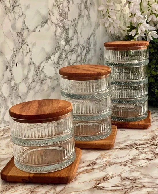 Pasabahce Elysia Schalen- 6-delig- Met Houten Standaard En Houten Deksel – 510 Ml 4 Pasabahce Elysia Schalen- 6-delig- Met Houten Standaard En Houten Deksel – 510 Ml - Afbeelding 2