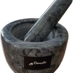 Devesto Vijzel Met Stamper - Ø 10,5 Cm - Marmer - Zwart - Mortier -Tefal Shop 550x677 1