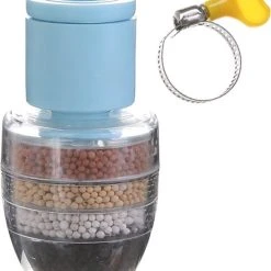 Ronyse Waterfilter Voor Op De Kraan - 1 Stuk - Zuiver Water - Waterontkalker - Waterzuivering - Kraanfilter - Waterontharder - Blauw