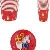 Merkloos Sinterklaas Borden En Bekers Set - Karton - Rood / Multicolor - Ø20 Cm -Tefal Shop 550x683 4