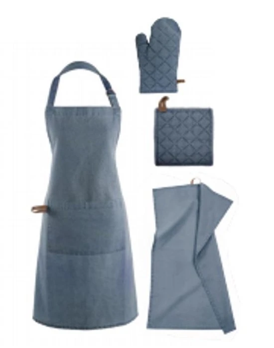 Tiseco Myrna Pannenlappen – Katoen – Set 2 Stuks – 20x20CM –Blauw 4 Tiseco Myrna Pannenlappen – Katoen – Set 2 Stuks – 20x20CM –Blauw - Afbeelding 2