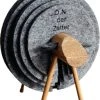 O.N. Der Zetter - Onderzetters Voor Glazen - Houten Schaap Met 12 Vilten Onderzetters - Met Houder - Rond - Grijs - Bruin - Hittebestendig - Decoratie - Housewarming - Coasters - Afscheid - Sinterklaas - Kado Verjaardag Cadeau - Man - Vrouw - 20 Euro -Tefal Shop 550x703
