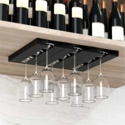 Cynergie Wijnglazenhouder Ophangbaar- Ophangrek Voor 3 Wijnglazen - Wijnglazenrek - Wijnrek - Glazenrek Hangend - Black Friday 2022 Deals - Schoencadeautjes
