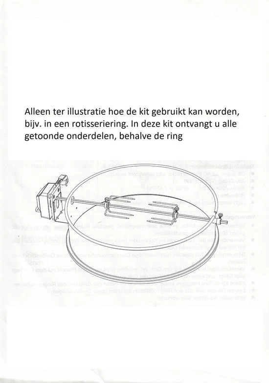 Jx BBQ Draaispit Rotisserie Kit (motor En RVS Spit En Vleesvorken) 70 Cm 6 Jx BBQ Draaispit Rotisserie Kit (motor En RVS Spit En Vleesvorken) 70 Cm - Afbeelding 4